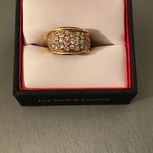 Wide Pavé Diamond Band Ring,